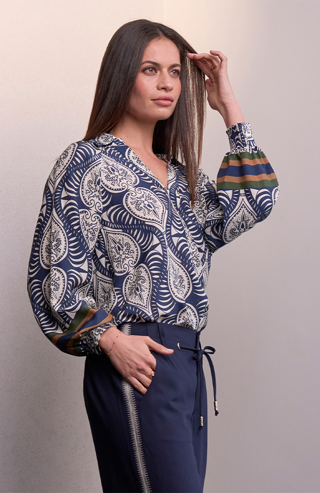 Opaline Top - Indigo Multi