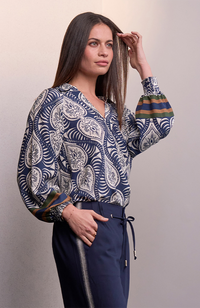 Opaline Top - Indigo Multi