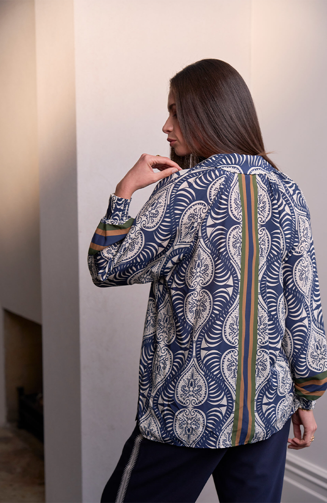 Opaline Top - Indigo Multi
