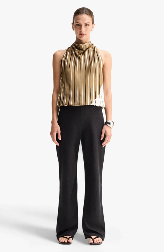 Sloane Top - Moss Stripe