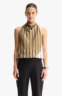 Sloane Top - Moss Stripe