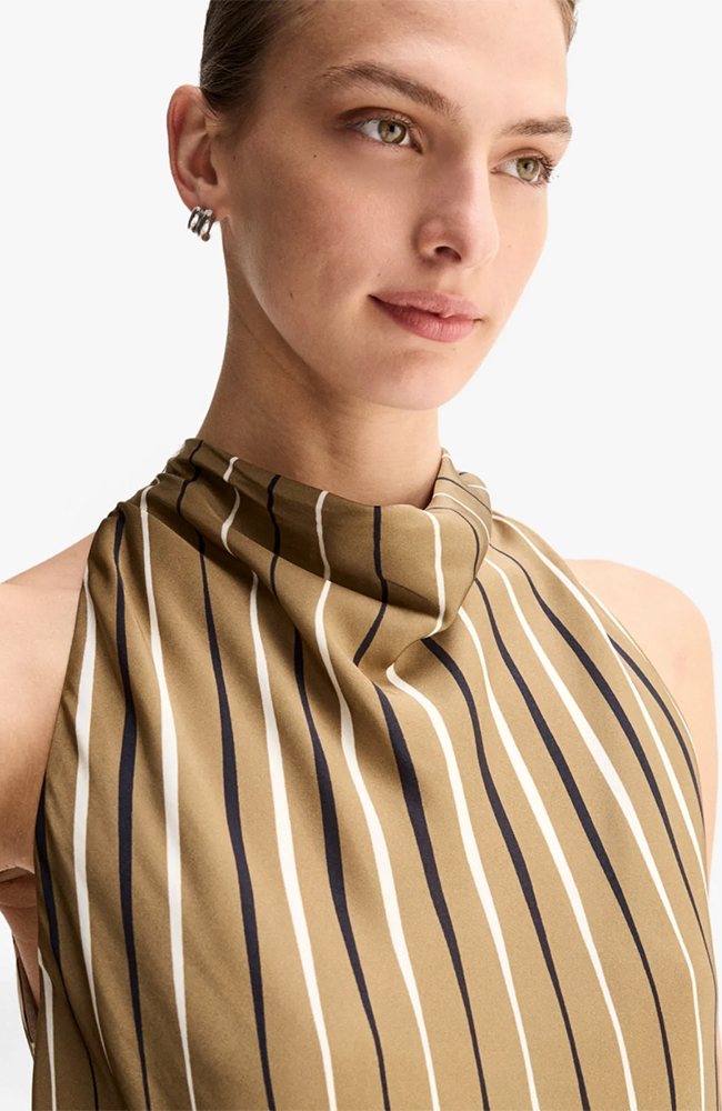 Sloane Top - Moss Stripe
