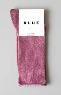 Glitter Lurex Socks - Strawberry Red