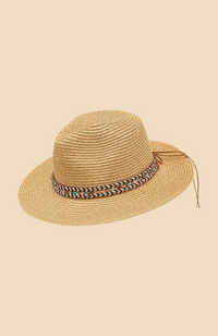 Thalia Hat - Vanilla with Chevron Shimmer