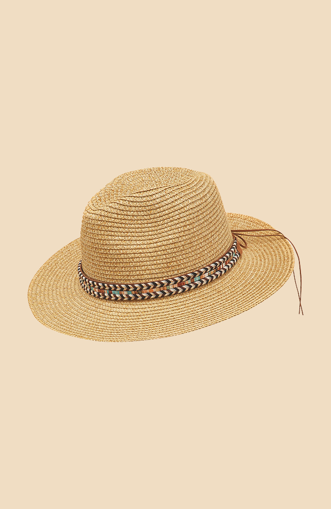 Thalia Hat - Vanilla with Chevron Shimmer