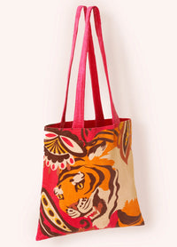 Velvet Tote Bag - Roaring Tiger