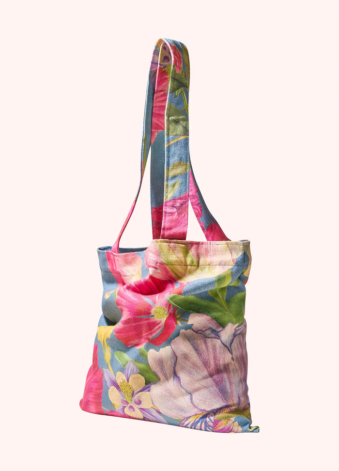 Canvas Tote Bag - Floral Study - Denim