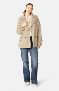Rain Peacoat - White Pepper