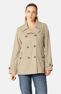 Rain Peacoat - White Pepper