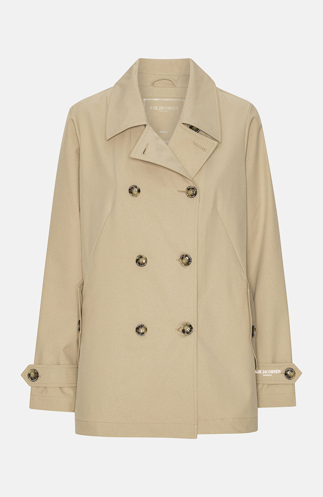 Rain Peacoat - White Pepper