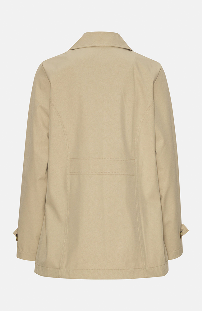 Rain Peacoat - White Pepper