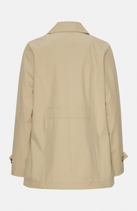 Rain Peacoat - White Pepper