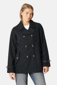 Rain Peacoat - Dark Indigo