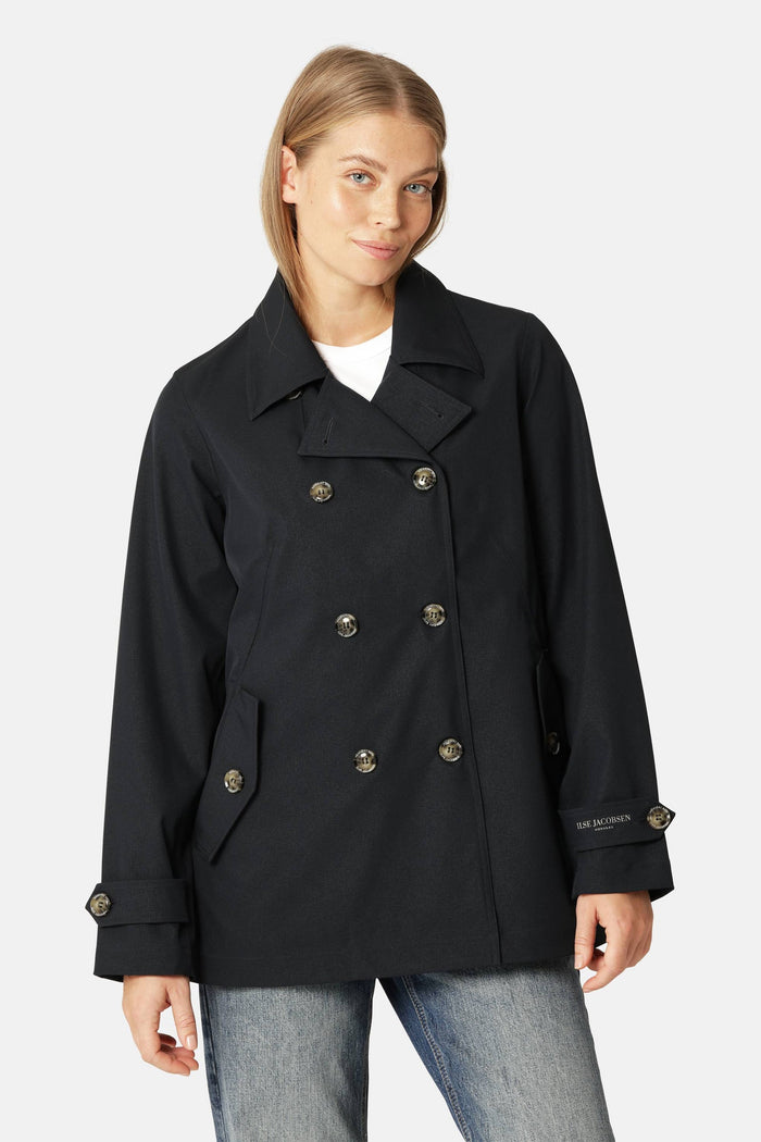 Rain Peacoat - Dark Indigo