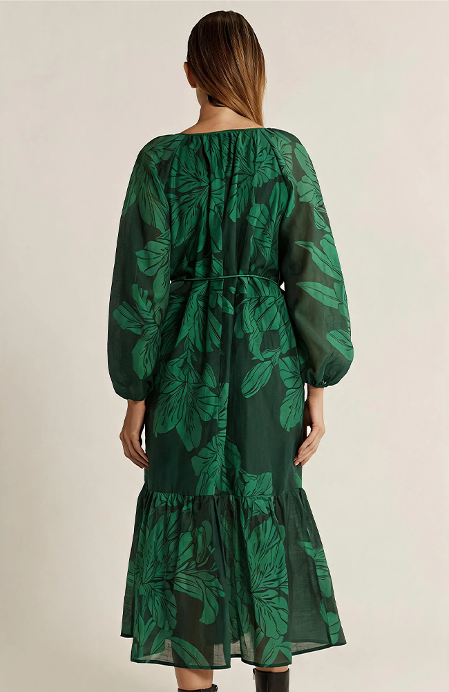 Lynn Tiered Dress - Evergreen
