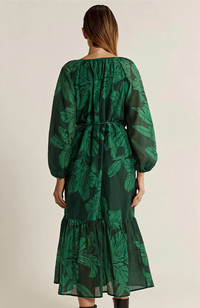 Lynn Tiered Dress - Evergreen