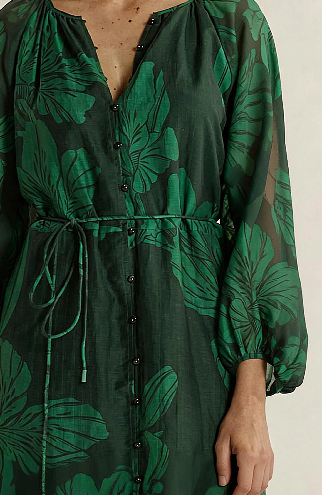 Lynn Tiered Dress - Evergreen