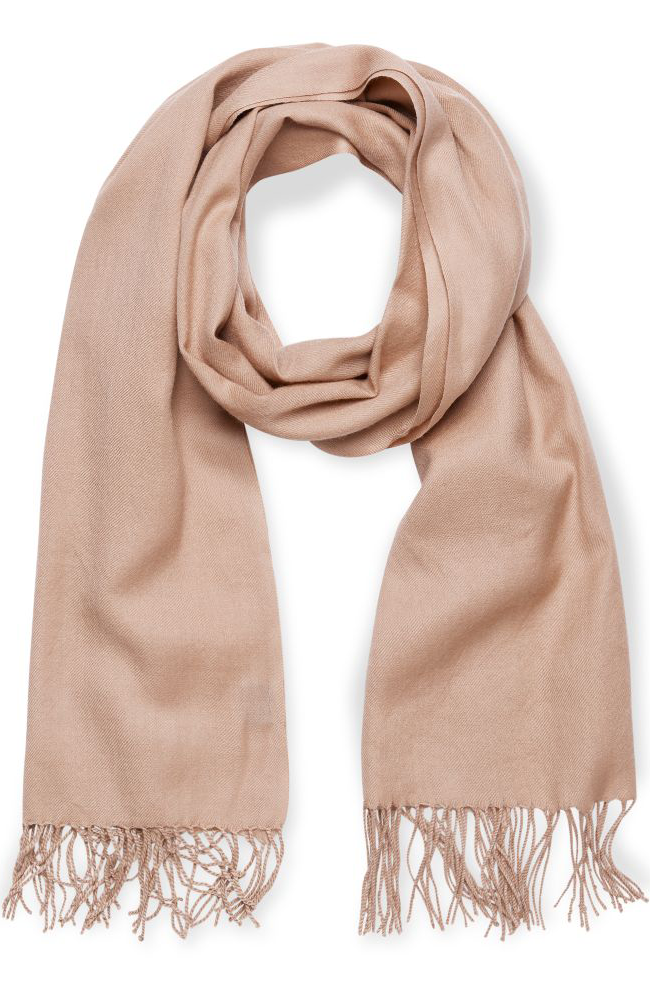 Plain Merino Scarf - Camel