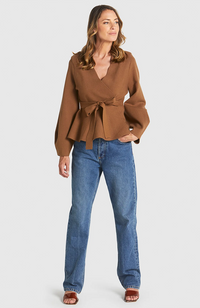 Tiny Dancer Wrap Cardi - Cinnamon