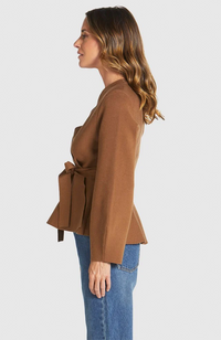 Tiny Dancer Wrap Cardi - Cinnamon