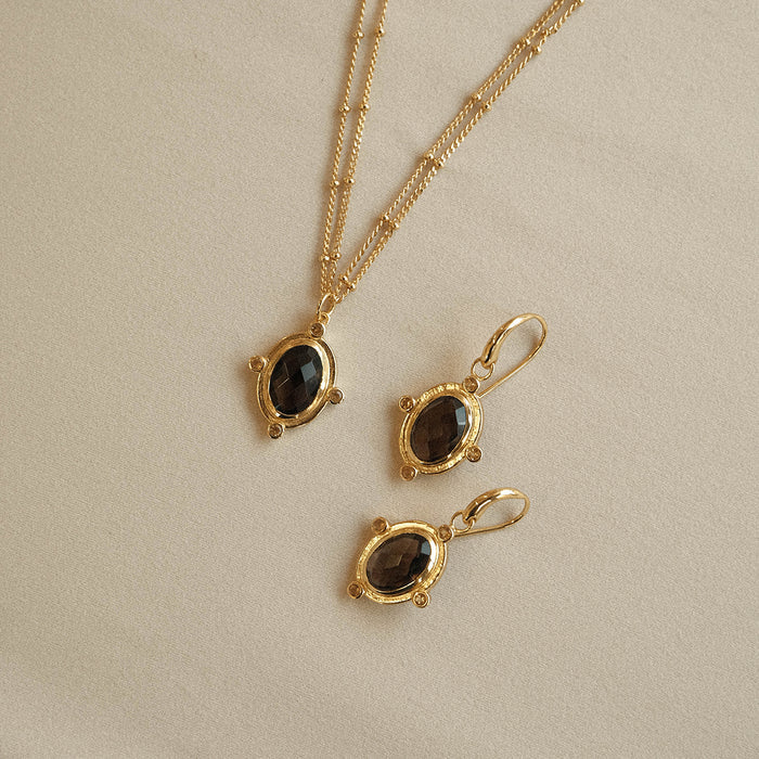 Breeze Necklace - Smoky Quartz