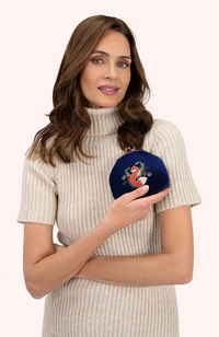 Velvet Coin Purse - Elegant Fox