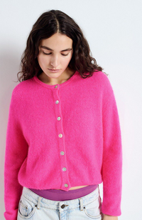 Vito Cardigan - Hot Pink Melange