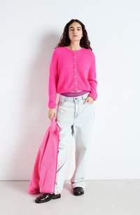 Vito Cardigan - Hot Pink Melange