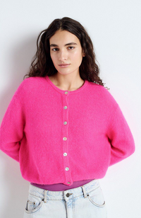 Vito Cardigan - Hot Pink Melange