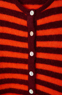 Vitow Cardigan - Striped Garnet Gazpacho
