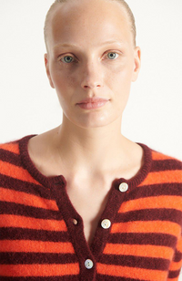 Vitow Cardigan - Striped Garnet Gazpacho