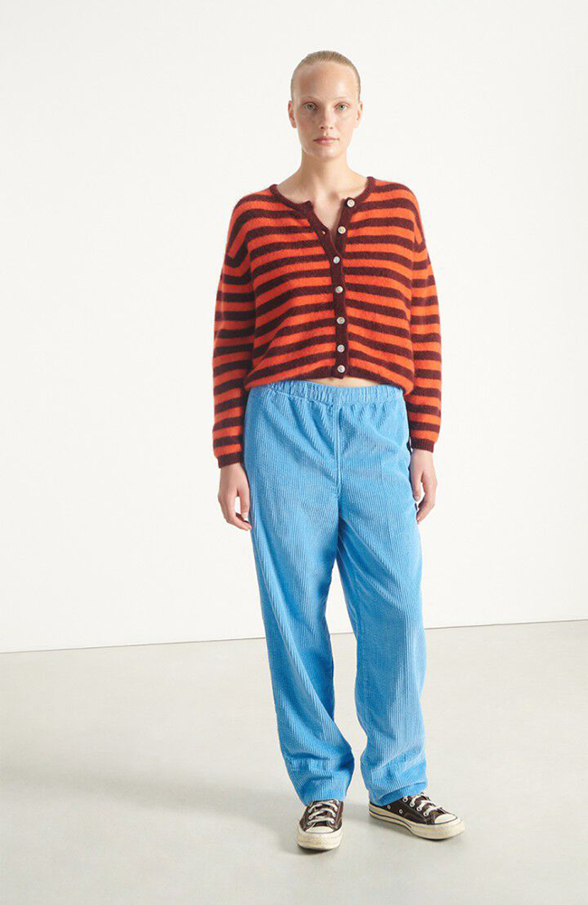 Vitow Cardigan - Striped Garnet Gazpacho