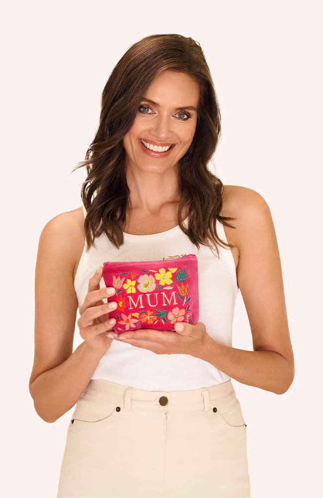Velvet Mini Pouch - Lovely Mum