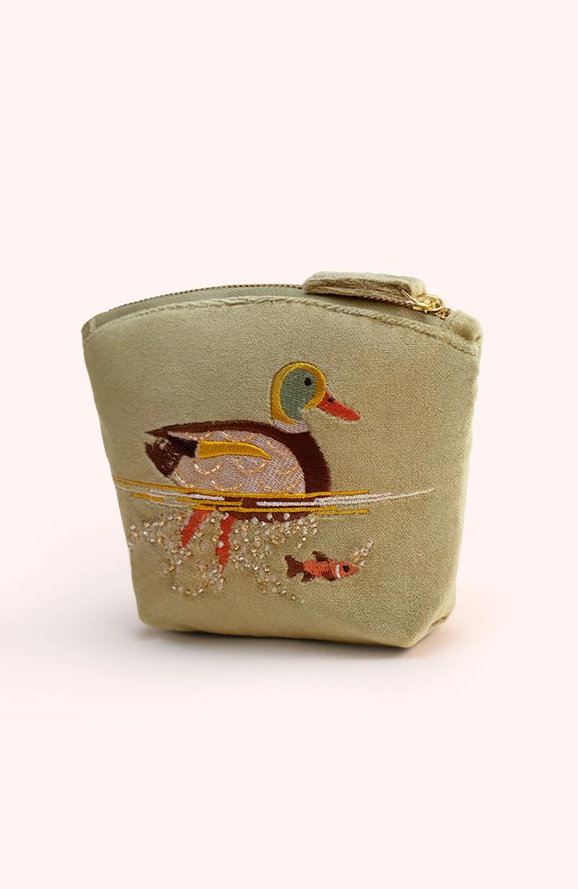 Velvet Mini Pouch - Duck