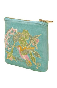 Velvet Mini Pouch - Hummingbird
