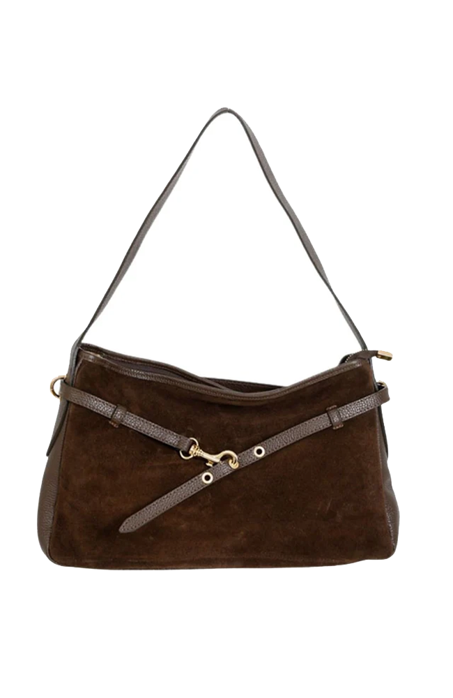 Victor Handbag - Suede/Brown