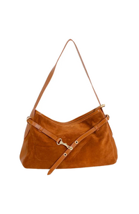 Victor Handbag - Suede/Camel