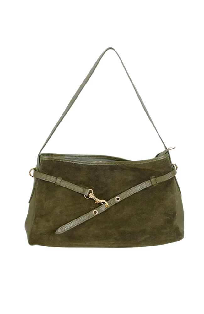Victor Handbag - Suede/Khaki