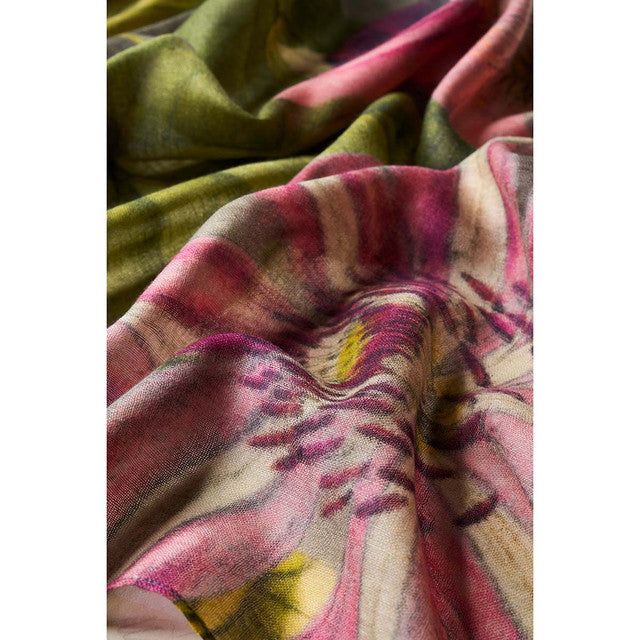 Botanicals Wool Wrap Scarf - Olive