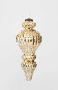 Antiqued Hanging Finial Small - Gold