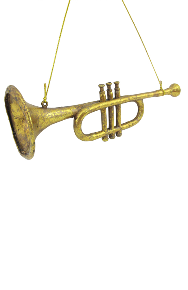 Gold Trumpet Ornament