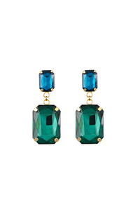 Edna Earrings - Green/Blue