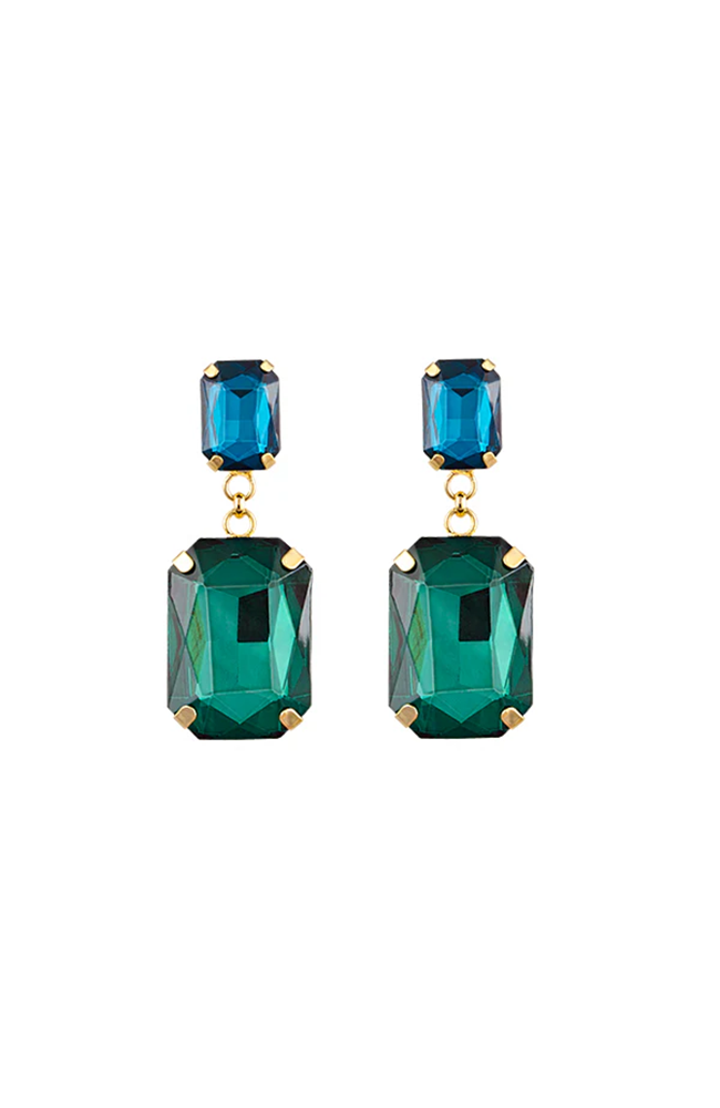 Edna Earrings - Green/Blue