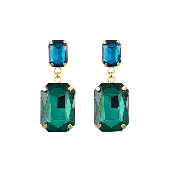 Edna Earrings - Green/Blue