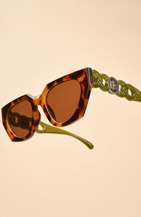 Luxe Zelia Sunglasses – Tortoise & Olive