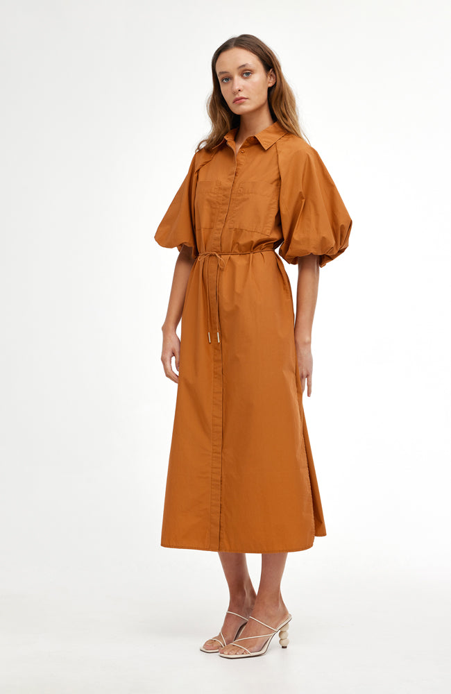 Zoya Shirt Dress - Rust