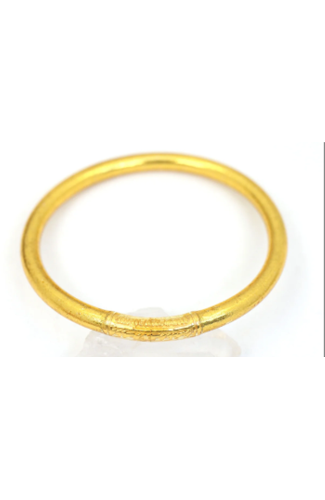 Budhist Temple Bangle Thick - Gold