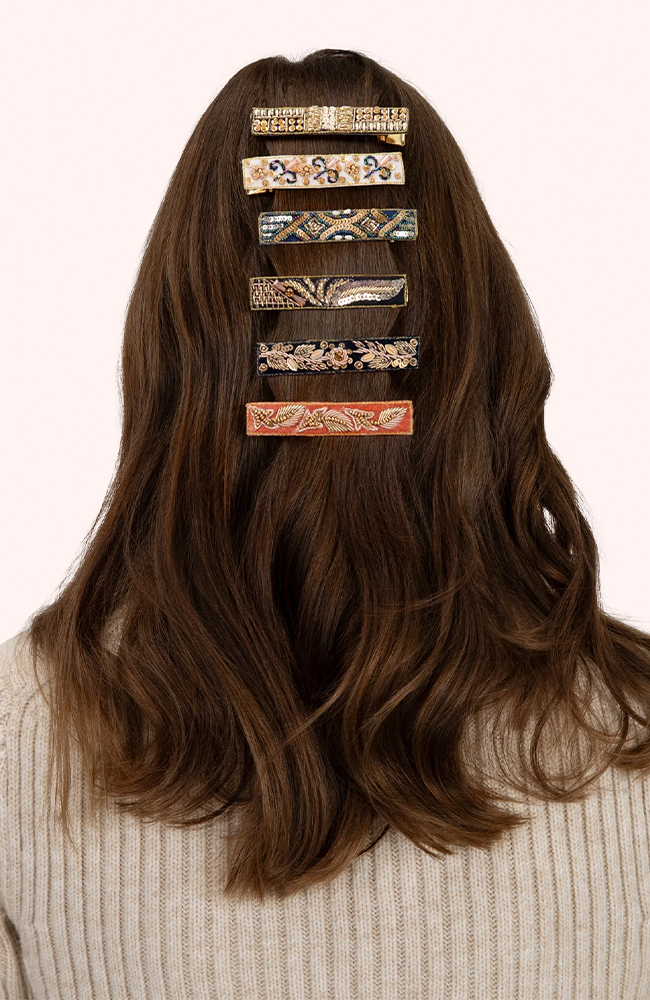 Hairclips - Midnight 1920s/Sparkle Navy