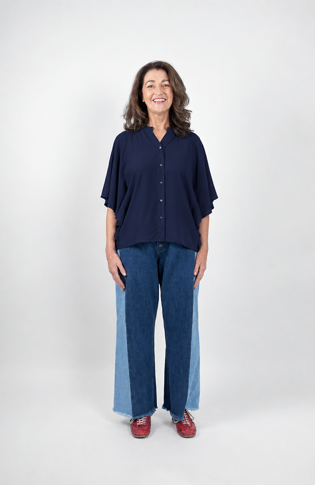 Florrie  Blouse - Navy