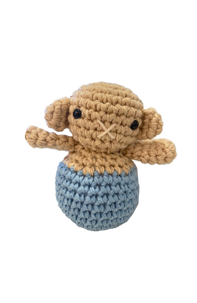 Bear Rattle Crochet - Blue
